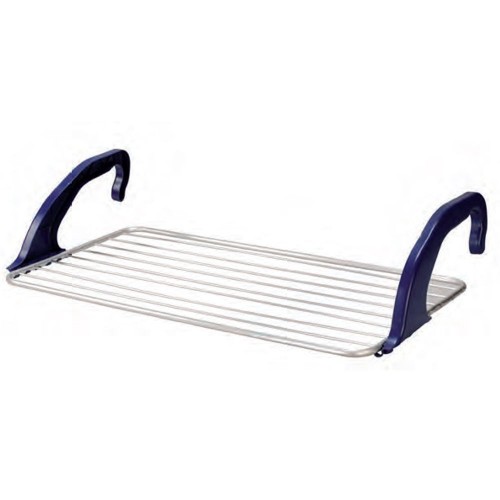 Stendibiancheria Stendibiancheria in alluminio resina da balcone ringhiera bracci regolabili