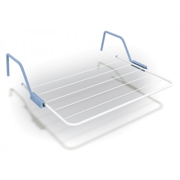 Stendibiancheria Stendibiancheria quick gimi acciaio plastica balcone ringhiera bracci regolabili