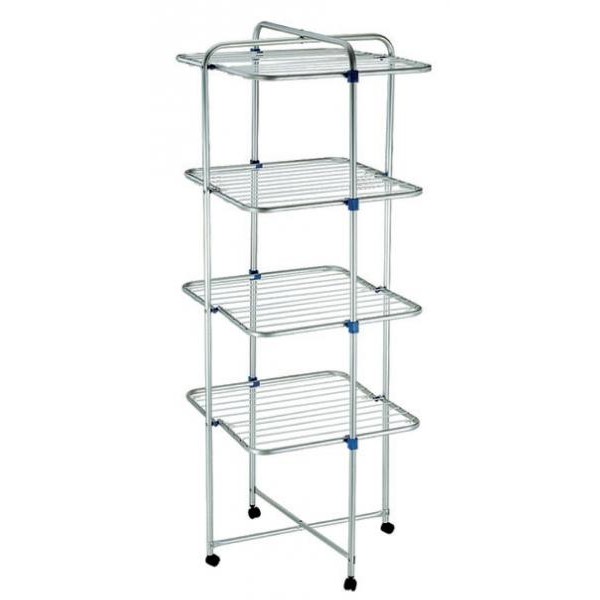 Stendibiancheria Stendibiancheria stendino a colonna torre 4 ripiani 25 mt di bucato in alluminio