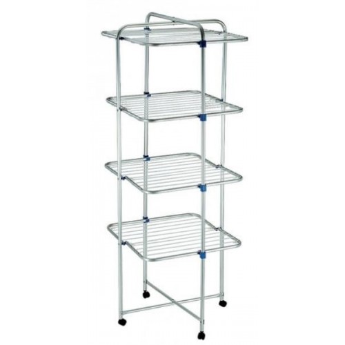 Stendibiancheria Stendibiancheria stendino a colonna torre 4 ripiani 25 mt di bucato in alluminio