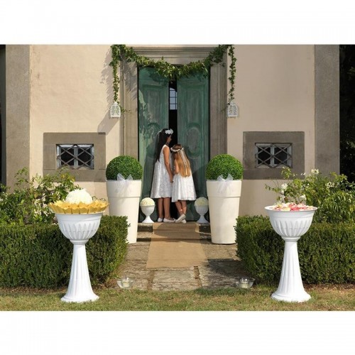 Vasi e fioriere Bama colonna alba fiori cm.43x74,5h lt.20 bianco plastica fioriera 31890