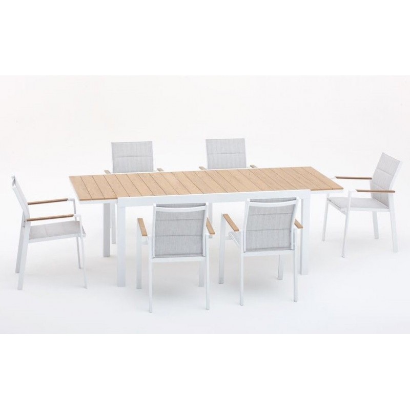 Tavoli da giardino Tavolo beverly bianco allungabile 164/225x90 cm alluminio arredamento esterno Tavoli da giardino Tavolo beverly bianco allungabile 164/225x90 cm alluminio arredamento esterno