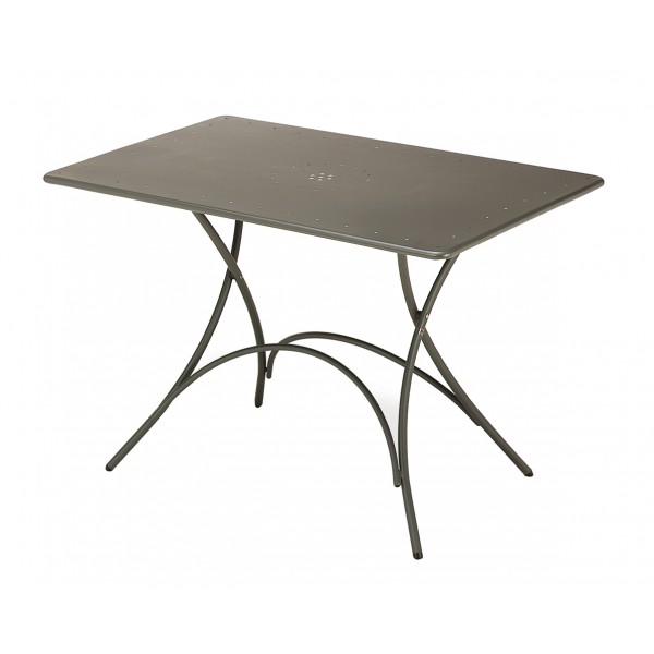 Tavoli da esterno Tavolo pigalle emu 118x76 cm ferro antico in acciaio verniciato pieghevole