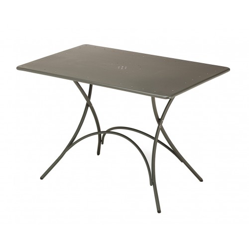 Tavoli da esterno Tavolo pigalle emu 118x76 cm ferro antico in acciaio verniciato pieghevole