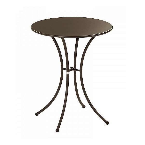 Tavoli da esterno Tavolo pigalle emu diametro 60 cm marrone india per arredo esterno giardino casa