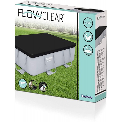 Copertura tela per esterni Telo copripiscina colore grau cm 282x196 impermeabile drenante