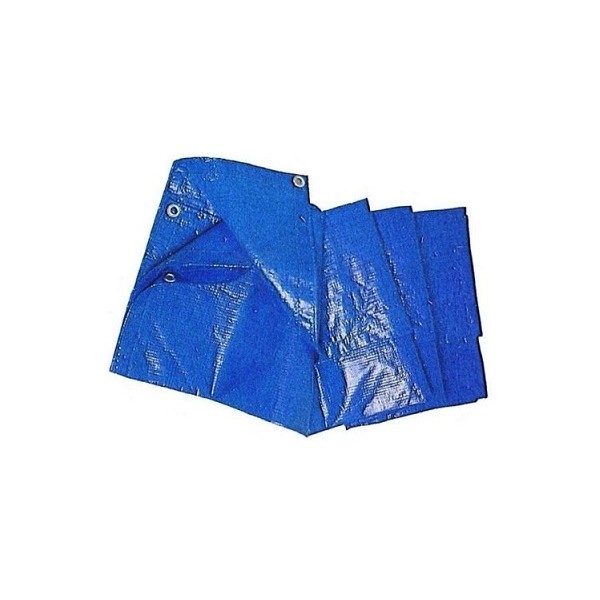 Copertura tela per esterni Telo telone di copertura occhiellato 3x4 metri blu piscina protezione