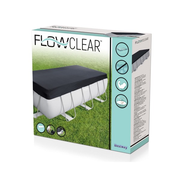 Prodotti per piscine Telo top di copertura bestway 58232 x piscine rettangolari con telaio 396x185 cm