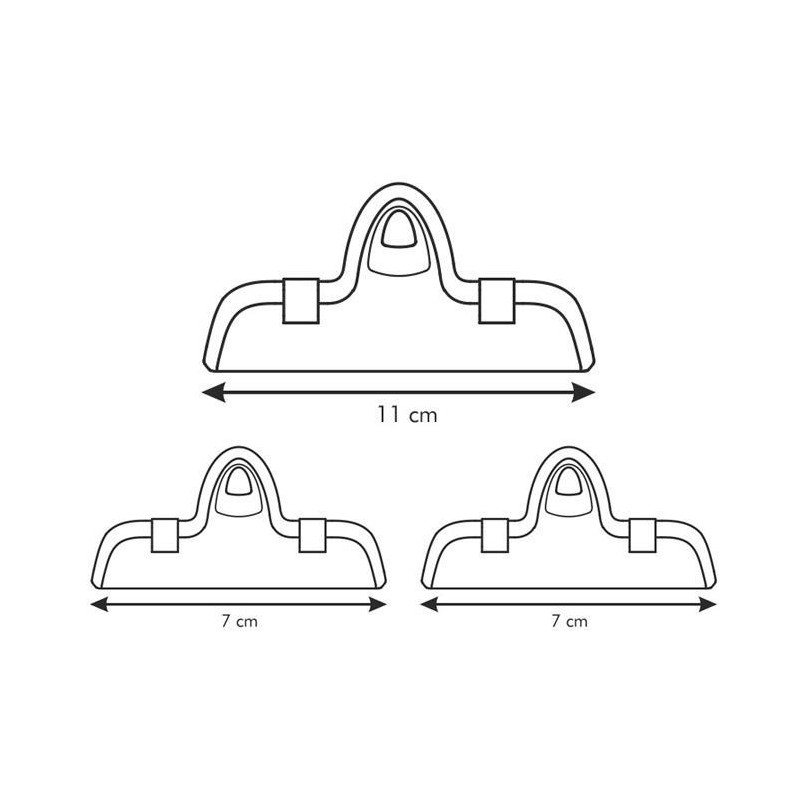 Utensili da cucina Tescoma set 3 clip per sacchetti 7/11 cm presto 420762 accessori per cucina