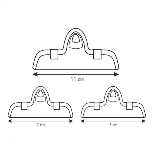 Utensili da cucina Tescoma set 3 clip per sacchetti 7/11 cm presto 420762 accessori per cucina