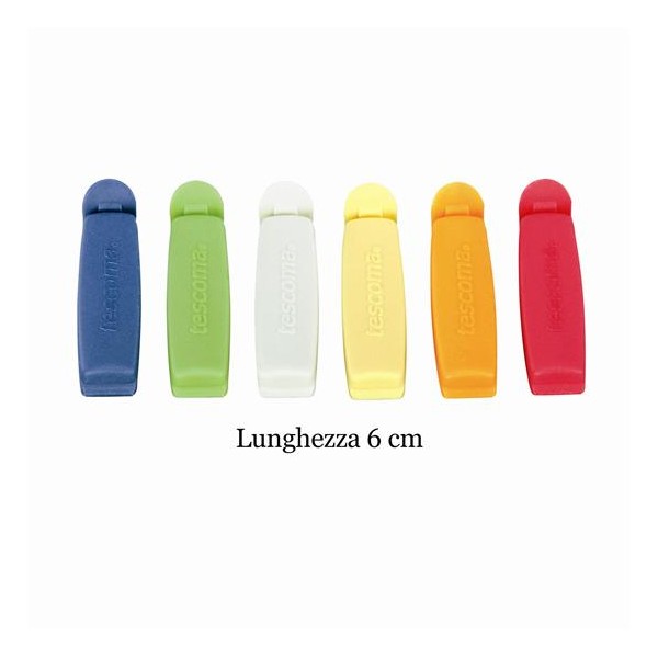 Utensili da cucina Tescoma set 6 clip sacchetti 6 cm. 420750 accessori per cucina casa