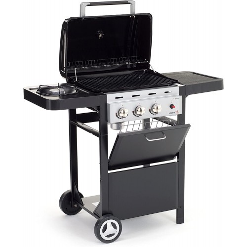 Barbecue a gas Barbecue  bbq piugusto con ruote 100x52x103 acciaio piu'