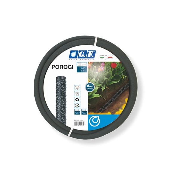 Materiale per irrigazione Tubo poroso diametro 1/2 metri 15 irrigazione piante siepi orti frutteti