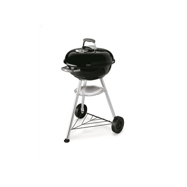 Barbecue a carbone Barbecue a carbonella weber compact kettle sferico diametro cm 47 cm colore nero