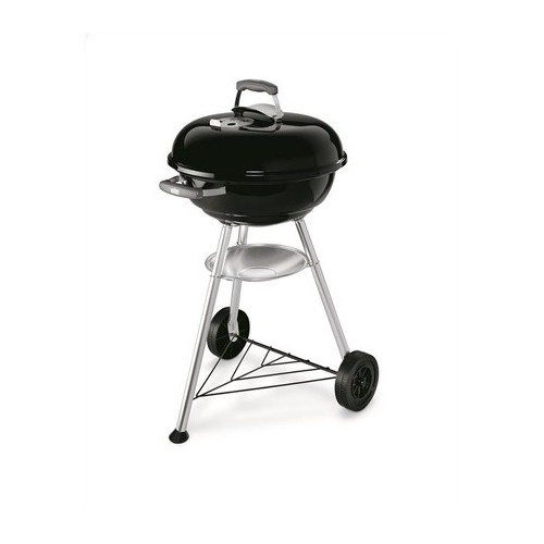 Barbecue a carbone Barbecue a carbonella weber compact kettle sferico diametro cm 47 cm colore nero