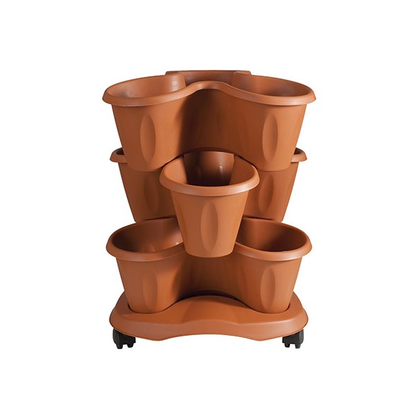 Vasi e fioriere Vaso trifoglio c/sottovaso terracotta 30015