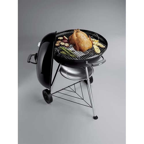 Barbecue a carbone Weber 1321004 0467714 barbecue a carbonella compact kettle 57 cm nero