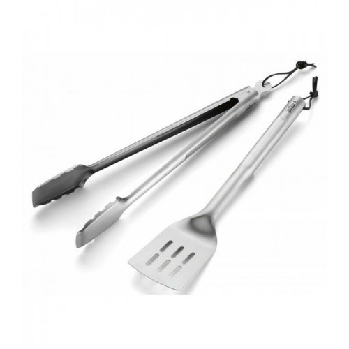 Accessori barbecue Weber kit 2 accessori acciaio inox 8302 spatola pinza bbq barbecue