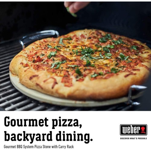 Accessori barbecue Weber pietra refrattaria pizza per barbecue gourmet bbq system col beige 8836