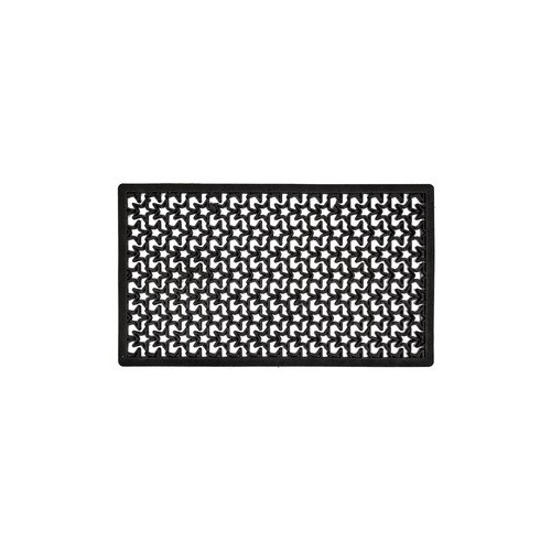 Casalinghi Zerbino stellato nero con bordo cm 40x70