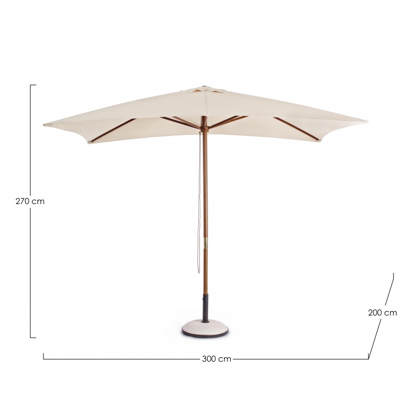 Ombrelloni Ombrellone syros 2x3mt naturale 795423