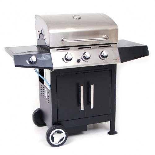Barbecue a gas Barbecue bbq golosone 3 g45129 gas acciaio 3 bruciatori fornello pietra lavica