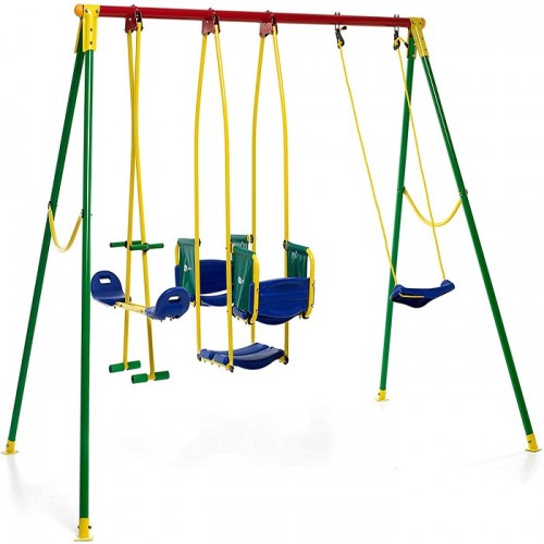 Dondoli da giardino Altalena kiko 5 in metallo gioco bambini da 3 a 10 anni gioco esterno giardino