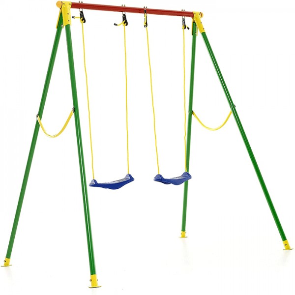 Dondoli da giardino Altalena kiko 2 in metallo gioco per bambini da 3 a 10 anni gioco esterno