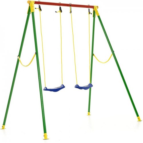 Dondoli da giardino Altalena kiko 2 in metallo gioco per bambini da 3 a 10 anni gioco esterno