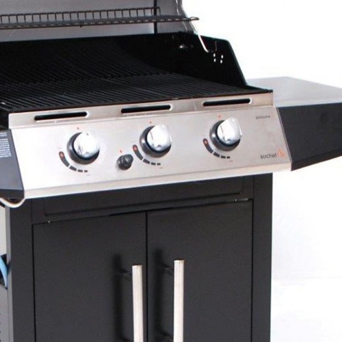 Barbecue a gas Barbecue bbq golosone 3 g45129 gas acciaio 3 bruciatori fornello pietra lavica