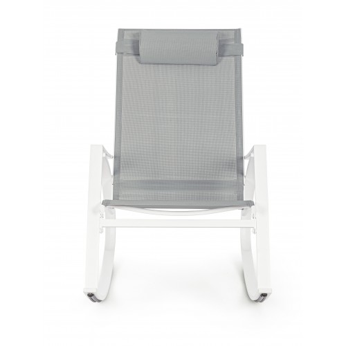 Dondoli da giardino Poltrona a dondolo con poggiatesta demid bianco 662986