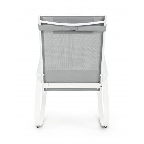 Dondoli da giardino Poltrona a dondolo con poggiatesta demid bianco 662986