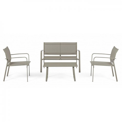 Divani da giardino Salotto arent tortora set da 4 pezzi 662997