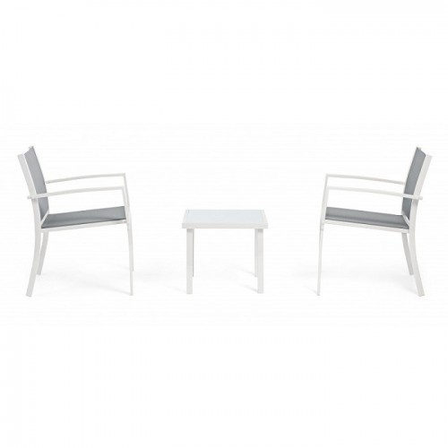 Tavoli da esterno Salotto auri bianco set da 3 pezzi 662992