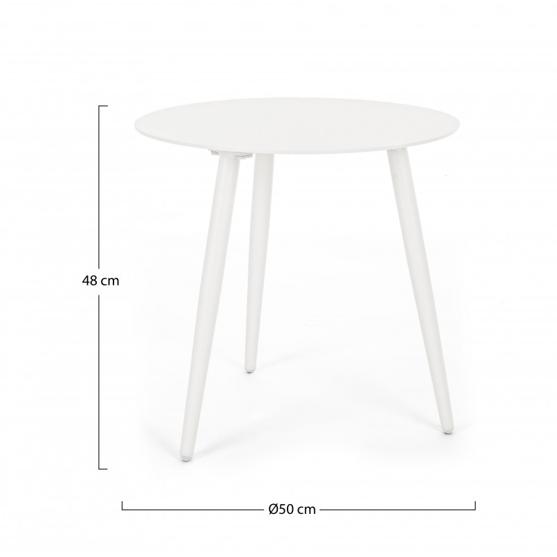 Tavoli da esterno Tavolino ridley ø50cm bianco 662700 Tavoli da esterno Tavolino ridley ø50cm bianco 662700