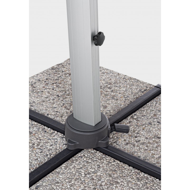 Ombrelloni Ombrellone ines 3x3m grigio scuro 795608