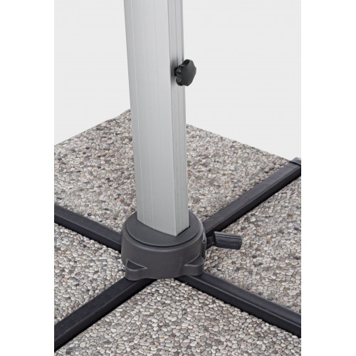 Ombrelloni Ombrellone ines 3x3m grigio scuro 795608