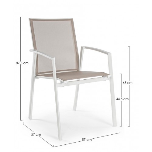 Sedie da giardino Poltrona da giardino cruise bianco 0662229