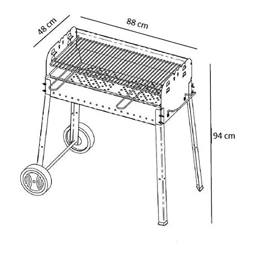 Barbecue a carbone Barbecue maggiore 0000154 a carbonella nero