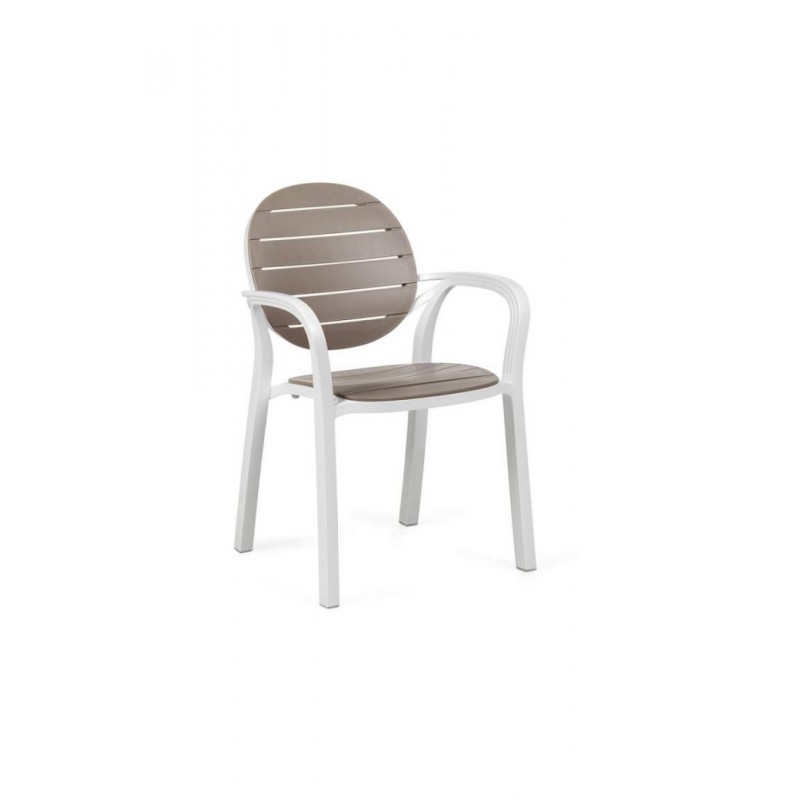 Sedie da esterno Poltrona palma bianco/tortora Sedie da esterno Poltrona palma bianco/tortora