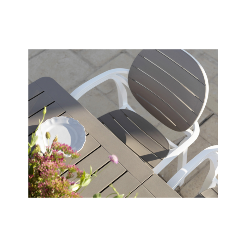 Sedie da esterno Poltrona palma bianco/tortora Sedie da esterno Poltrona palma bianco/tortora