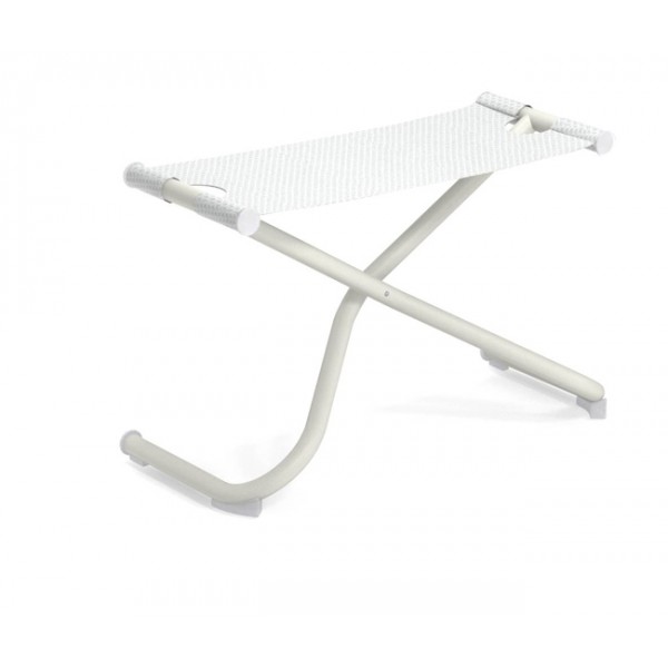 Sdraio da giardino Poggiapiedi snooze bianco
