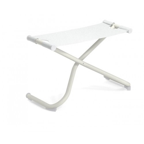 Sdraio da giardino Poggiapiedi snooze bianco