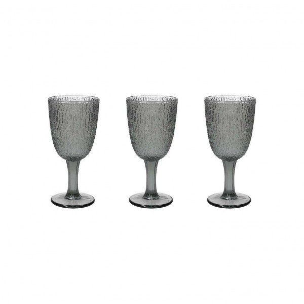 Bicchieri Set 3 Calici bicchieri in vetro 250 ml linea Davor grigio