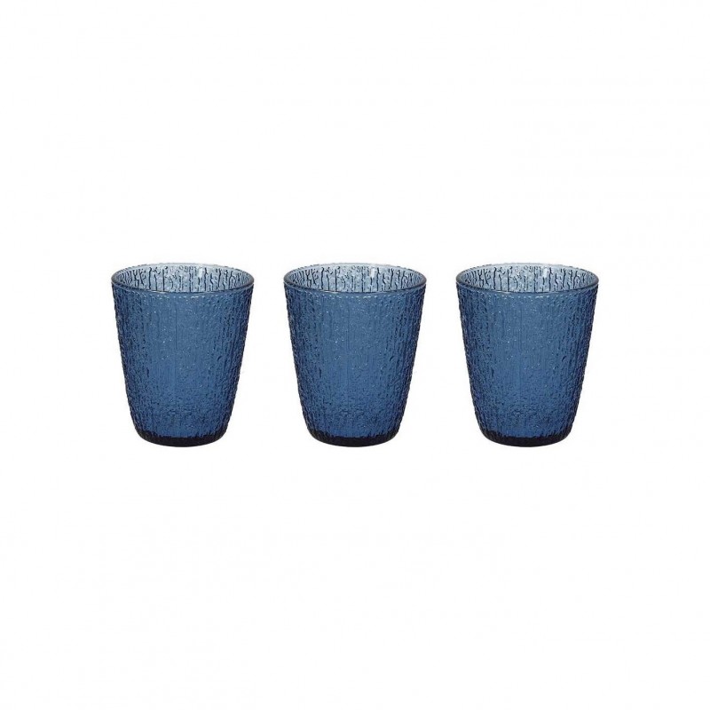 Bicchieri Set 3 Bicchieri davor 280 Cc Vetro blu Bicchieri Set 3 Bicchieri davor 280 Cc Vetro blu