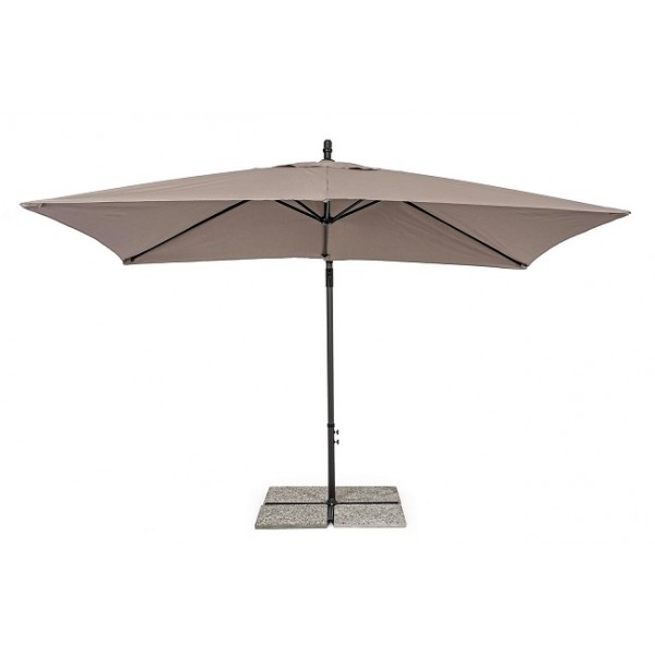 Ombrelloni Ombrellone retrattile texas 2x3mt colore tortora