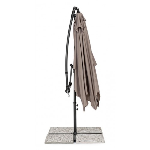 Ombrelloni Ombrellone retrattile texas 2x3mt colore tortora