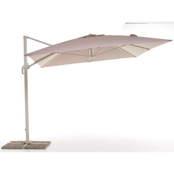 Ombrelloni Ombrellone verso retrattile 3x4 grigio