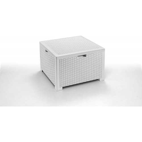 Divani da giardino Set 4 pezzi salotto salottino nebraska bianco per arredo giardino esterno