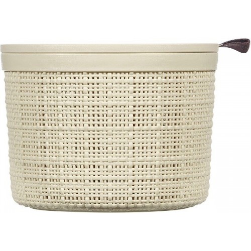 Accessori bagno Cesto jute round with lid bianco